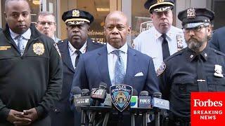 BREAKING: NYC Mayor Eric Adams Holds Press Briefing Following Deadly Stabbing Spree In Manhattan