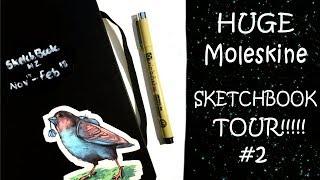 Huge Moleskine Sketchbook Tour!!! #2 // Nov17 - Feb 2018 // EmilyArts