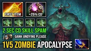 WTF BURNING ZOMBIE APOCALYPSE Radiance 2 Sec CD Decay Max Strength Skill Spam Undying Dota 2