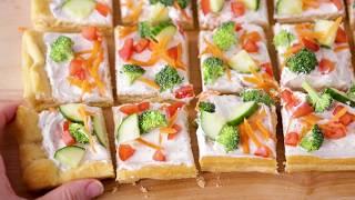 Easy Crescent Veggie Pizza I Pillsbury Recipe