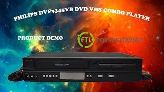 Philips DVP3345VB/F7 Black DVD VCR Combo Player Product Demo and How To Use