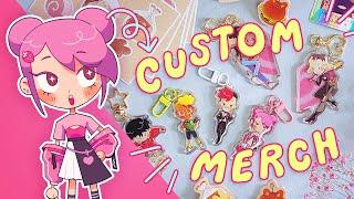 MERCH HAUL  acrylic charms, stickers & pins | @vograce