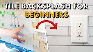 How To Install Subway Tile  Installing TILE BACKSPLASH for the FIRST TIME