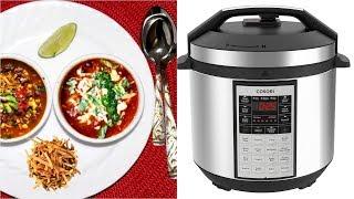 Cosori Instant Pot Easy Chili Black Bean Enchilada Soup Video Recipe | Bhavna's Kitchen