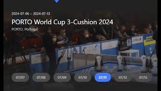 PORTO World Cup 3 Cushion 2024 - FINAL: Myung Woo CHO - Dick JASPERS