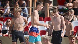 U17 Mikkel Pajumäe (EST) vs Timo Schevchenko (EST) 60kg. Boys youth beach wrestling.