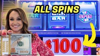 Nothing But $100 Wheel of Fortune Slot Action in Vegas – Compilation!