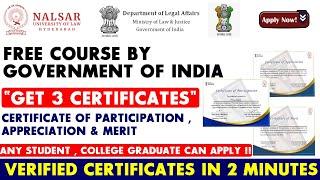 Free Course by Ministry of Law and Justice | Free Government courses with Free Certificates