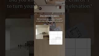 Use ChatGPT to Turn Your Rendering Into Elevation #interiordesign #interiordesigners #chatgpt