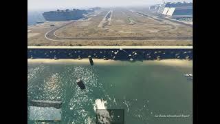 GTA 5 FPV quadcopter drone mod test flight at the Airport