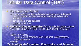 HTML Tabular Data Control