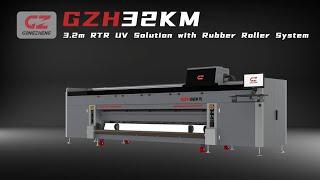 GZH32KM – Hi-end 3.2m RTR UV Printer with Rubber Roll System