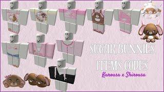 SUGAR BUNNIES ITEMS CODES ||Kurousa x Shirousa|| #sunnycodes