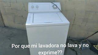 lavadora whirlpool no lava no exprime solucion rapida..