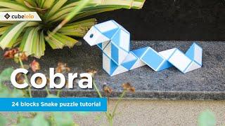 24 Blocks Snake Puzzle Tutorial I Blue Cobra I Cubelelo