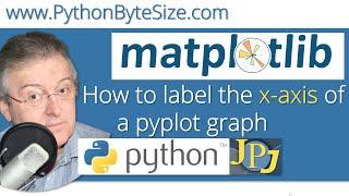 How to label the x axis of a pyplot graph