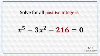 Solve for all positive integers [Diophantine]