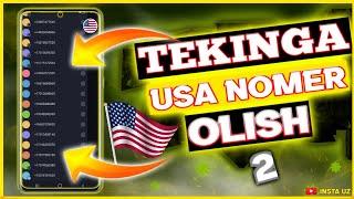 TEKINGA USA NOMER OLISH // CHEKSIZ XATOSIZ NOMER OLISH // YANGI DASTURDAN OLISH