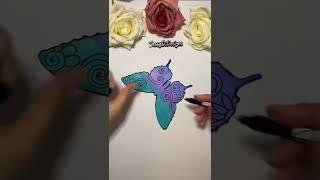 Butterfly art | Zentangle butterfly art process video | JessyD Designs