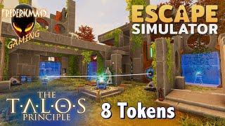 Escape Simulator THE TALOS PRINCIPLE DLC Walkthrough + 8 Tokens Location (Free Update - NEW ROOM)