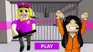 ESCAPA DE LA HERMANA MALVADA DE BARRY ROBLOX | POLICE GIRL PRISON RUN! (Obby) | Speedrun