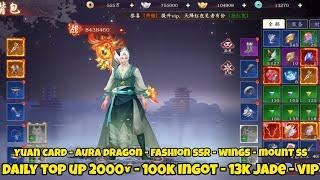 Best Reward MMO Private Server - Daily Top up 2000¥ - 100K Ingot - Aura Dragon - Fashion