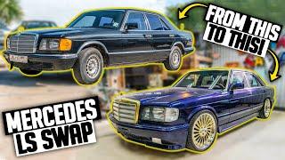 Junkyard Mercedes to a Wild LS3 Swapped Benz in One Episode! - 6.2L 280se Benz
