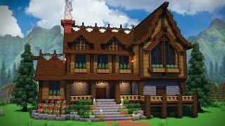 Minecraft: How To Build a Dark Oak Cottage | Tutorial