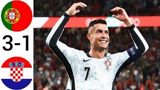 Portugal vs Croatia 3-1 - All Goals & Highlights - 2024 Ronaldo hat trick