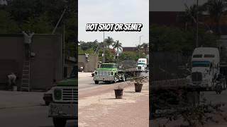 Hot Shot or a Semi truck? #trucking #cdl #trucker #flatbed #trailer #classic #oldschool