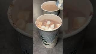 Making hot chocolate with my girlie girl! Mine is nondairy and her is not.