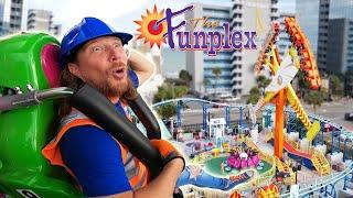 Handyman Hal visit the Funplex Amusement Park | Fun video for Kids