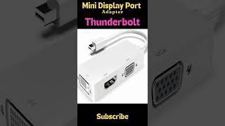 Mini DisplayPort Thunderbolt to DVI VGA HDMI 3 In 1 Adapter | DisplayPort Adapter for MacBook