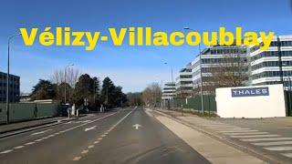 Downtown Vélizy-Villacoublay 4K- Driving- French region