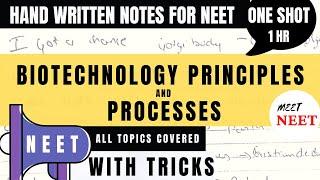 Biotechnology Principles and Processes (With Tricks) | NeeT Biology