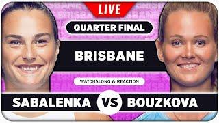 SABALENKA vs BOUZKOVA • WTA Brisbane 2025 QF • LIVE Tennis Play by Play Stream