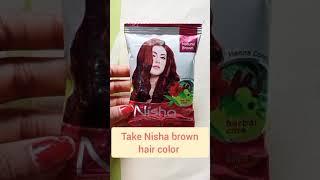 Nisha henna brown hair color at rs 10 | it works? |review #haircolorathome#nishahennacolor#review