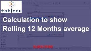 Rolling 12 Months Average calculation