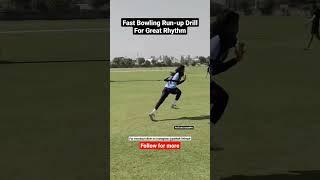 Fast bowlers Run-up drill to Increase Bowling Speed | #shorts #fastbowlingdrills #runupdrill