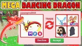 TRADING MEGA DANCING DRAGON   IN 2023 & GIVEAWAY WINNER IN ADOPT ME! ROBLOX