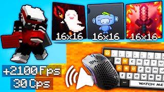 Top 3 Best PvP Packs Telly bridging Keyboard + Mouse Asmr Sounds Hypixel bedwars