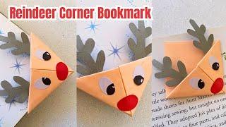 DIY Reindeer Christmas Corner Bookmark | Cute & Easy Holiday Craft