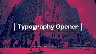 Typography Opener | After Effects Template