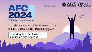 ACE Felicitation Ceremony 2024 | Success Celebration of GATE & ESE Toppers| ACE Online & ACE Academy