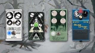 "Transparent" Overdrive Comparison | Boss BD-2, SS/BS mini, EQD westwood, and DOD looking glass