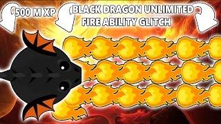 MOPE.IO 500 M XP! BLACK DRAGON UNLIMITED FIRE ABILITY GLITCH!! THE BEST GLITCH EVER! (Mope.io)