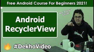 RecyclerView in Android | Android Tutorials in Hindi #32