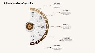 5.Adobe Illustrator Design - 5 Step Pie Chart Infographic