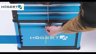 Ящик для инструментов на колесах трехмодульный HOEGERT HT7G080