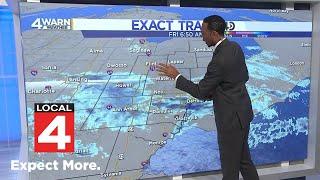 Winter weather moves through Southeast Michigan on Black Friday